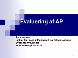 evaluering af ap