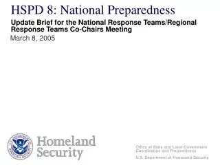 HSPD 8: National Preparedness