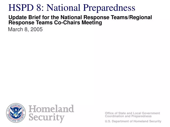 hspd 8 national preparedness