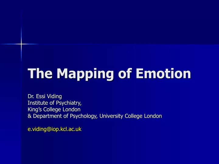 the mapping of emotion