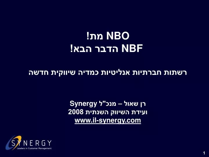 nbo nbf synergy 2008 www il synergy com