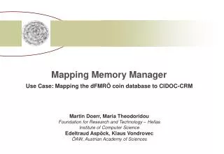 Mapping Memory Manager