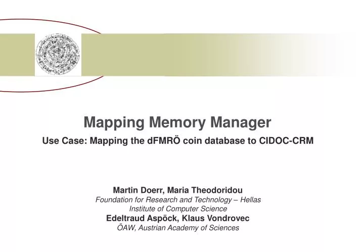 mapping memory manager