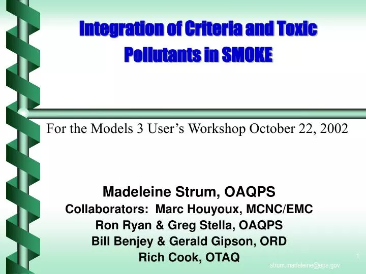 integration of criteria and toxic pollutants in smoke