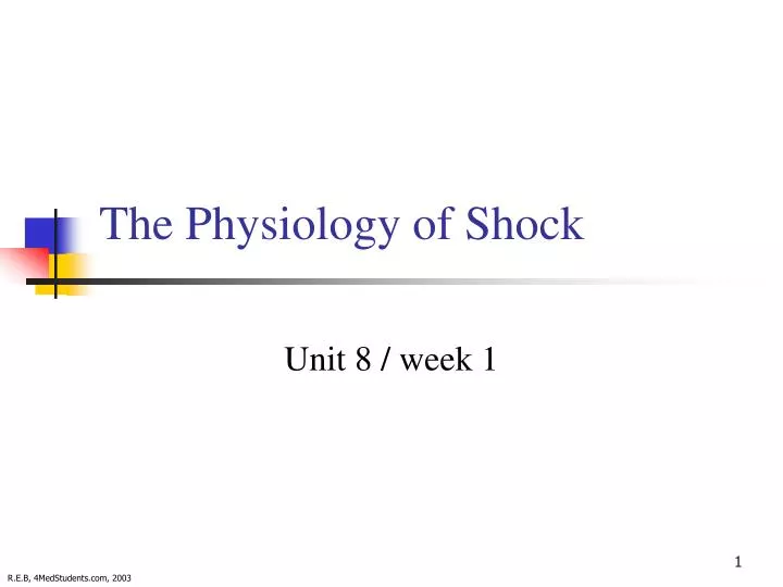 the physiology of shock