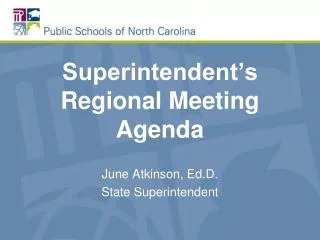 superintendent s regional meeting agenda