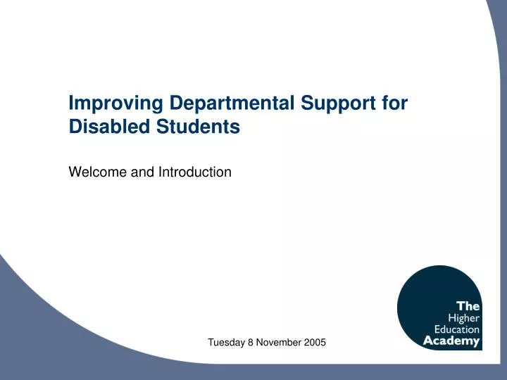improving departmental support for disabled students