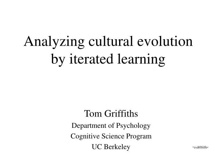 analyzing cultural evolution by iterated learning
