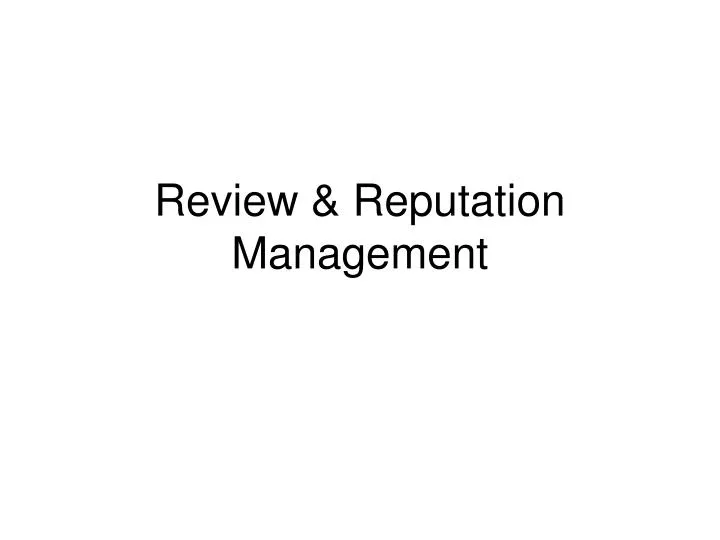 review reputation management
