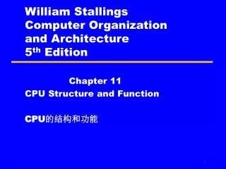 william stallings computer organization and architecture 5 th edition