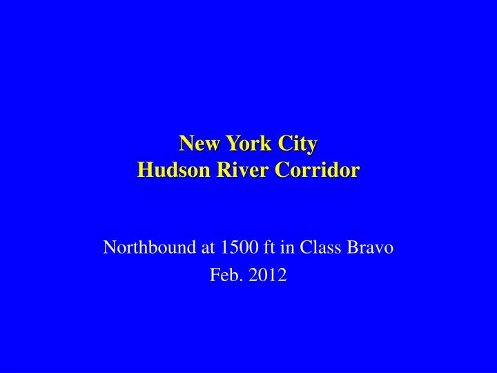 new york city hudson river corridor
