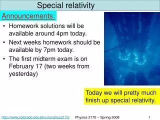 Special relativity