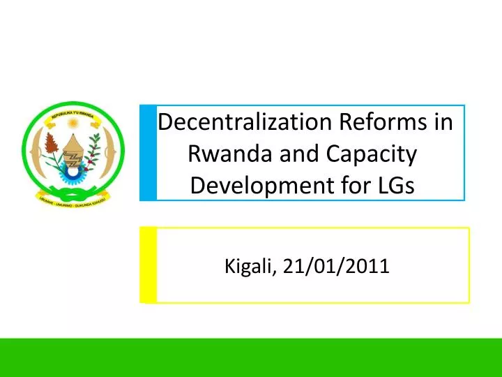 decentralization reforms in rwanda and capacity development for lgs