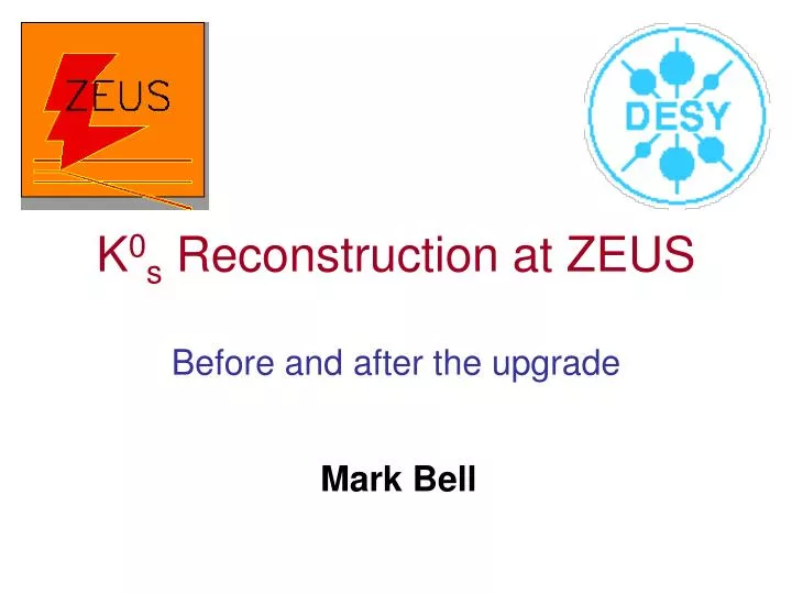 k 0 s reconstruction at zeus
