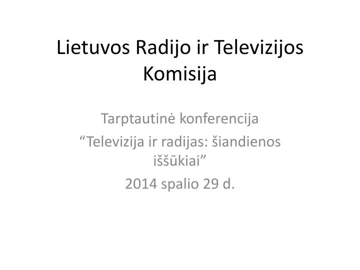 lietuvos radijo ir televizijos komisija