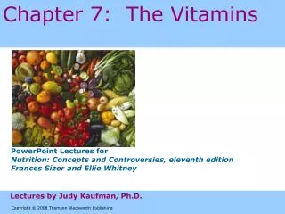 Chapter 7: The Vitamins