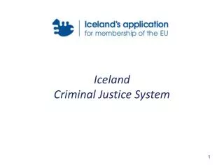 Iceland Criminal Justice System