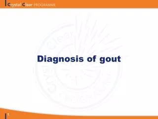 Diagnosis of gout