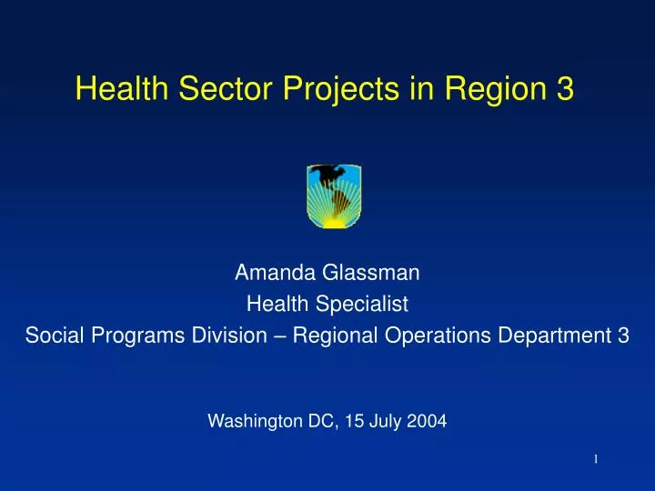 health sector projects in region 3