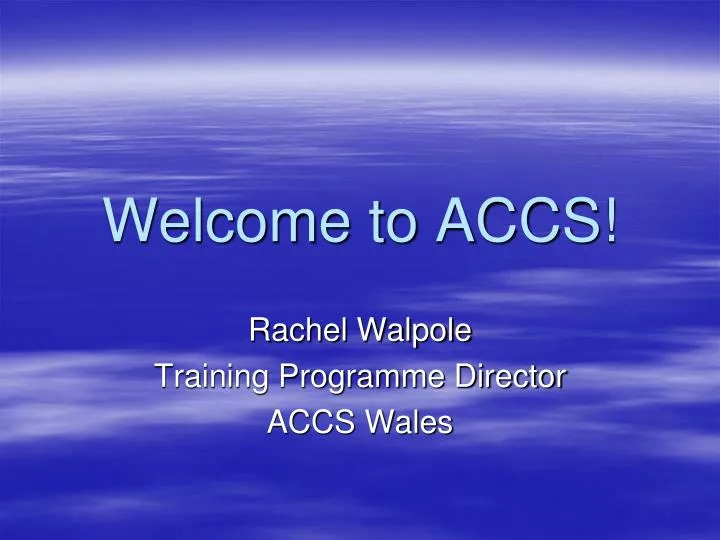 welcome to accs