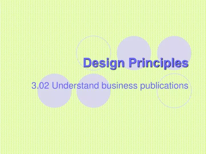 design principles