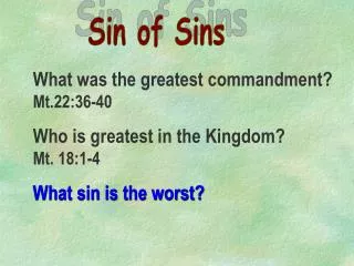 Sin of Sins