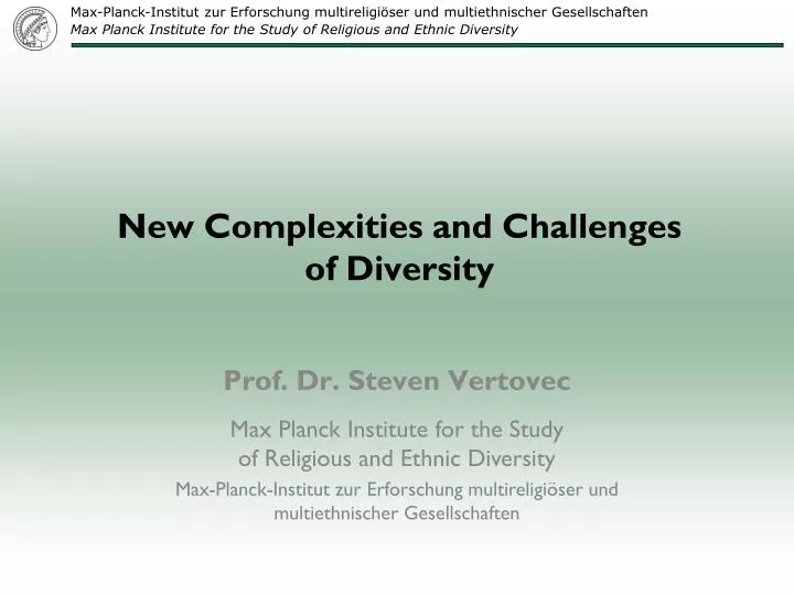 new complexities and challenges of diversity