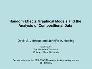 Random Effects Graphical Models and the Analysis of Compositional Data