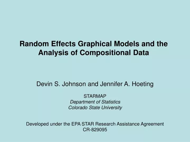 random effects graphical models and the analysis of compositional data