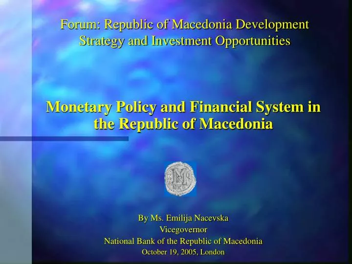 forum republic of macedonia development strategy and investment opportunities