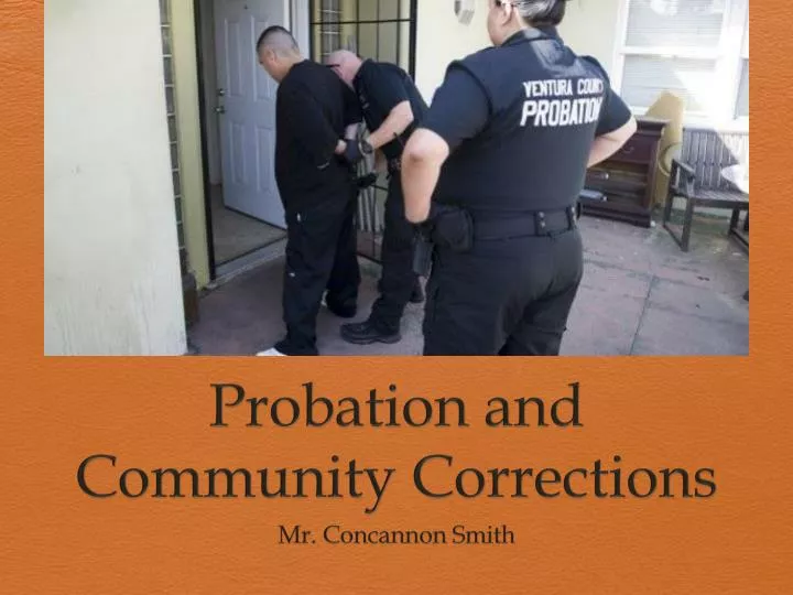probation and community corrections