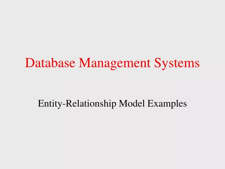 database management systems