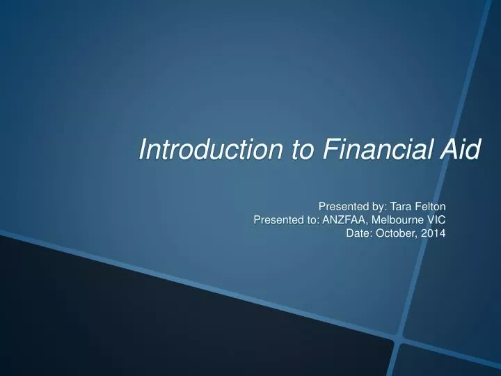 introduction to financial aid