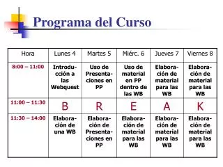 programa del curso