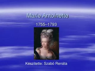 marie antoinette