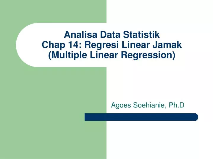 analisa data statistik chap 14 regresi linear jamak multiple linear regression