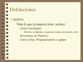 definiciones