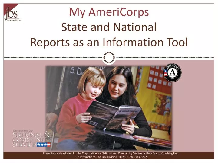 my americorps state and national reports as an information tool
