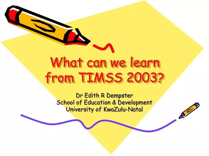 what can we learn from timss 2003