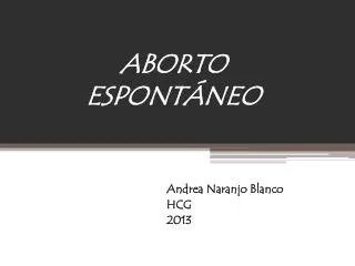 aborto espont neo