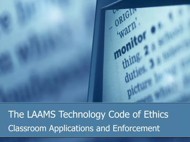 the laams technology code of ethics