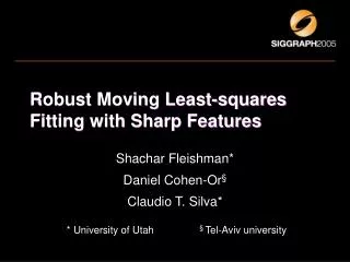 Robust Moving Least-squares Fitting with Sharp Features