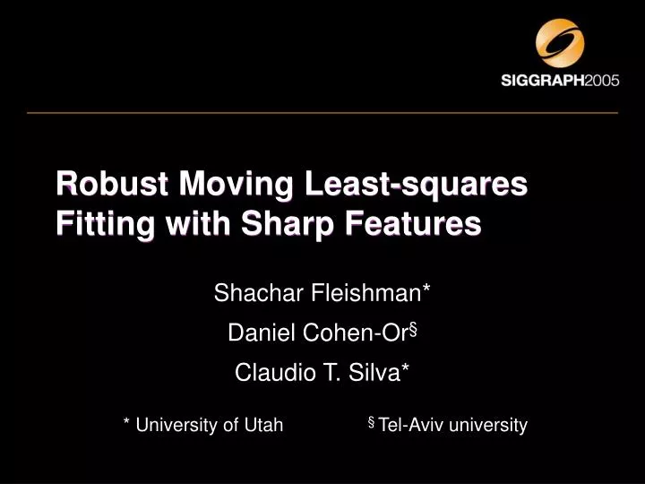 robust moving least squares fitting with sharp features