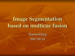 Image Segmentation based on multicue fusion