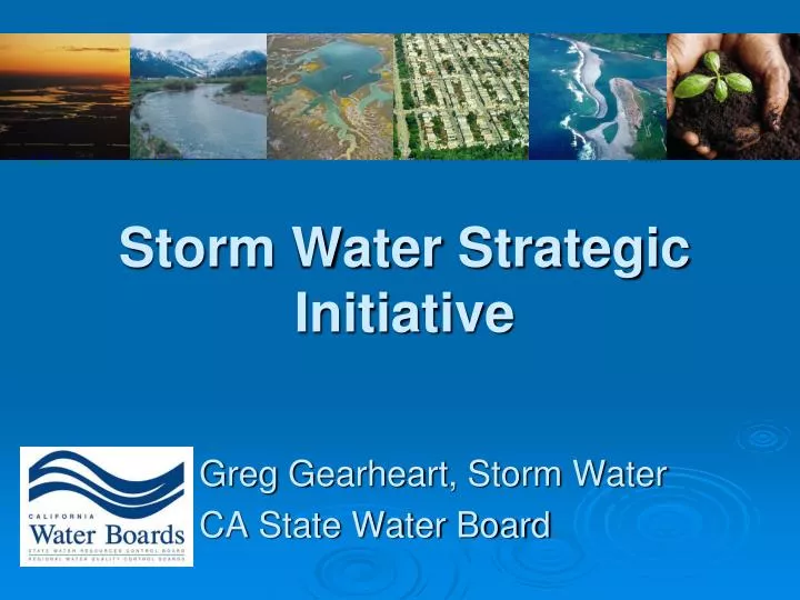 storm water strategic initiative