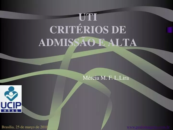 uti crit rios de admiss o e alta