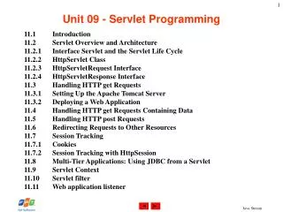 Unit 09 - Servlet Programming