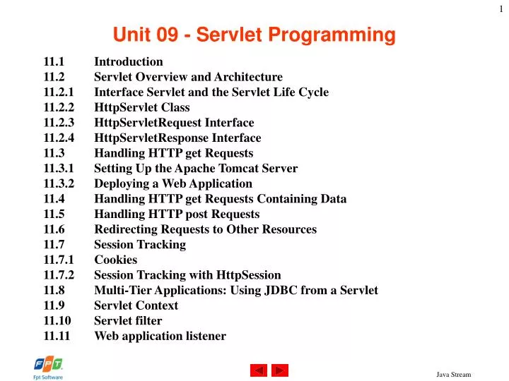 unit 09 servlet programming