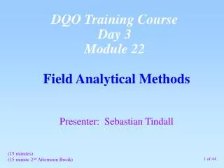 Field Analytical Methods