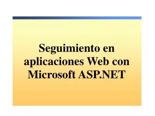 seguimiento en aplicaciones web con microsoft asp net